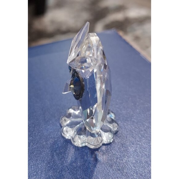 Swarovski Crystal Owls Retired Woodland Large 2" Small 1.5" Jewel Eyes Set Of 2 - Picture 15 of 15